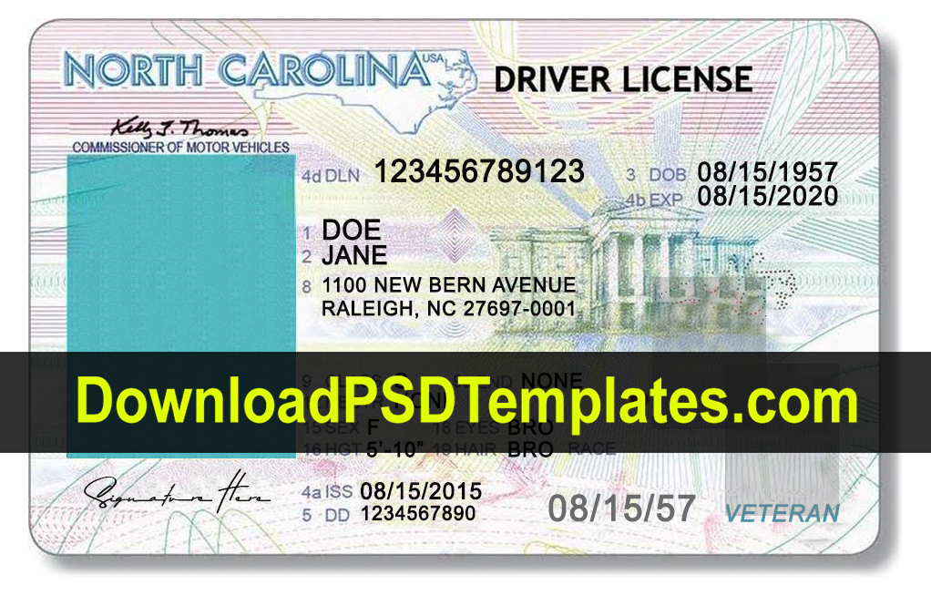drivers license template editable